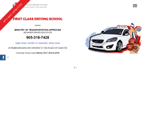 Tablet Screenshot of firstclassdrivingschool.ca