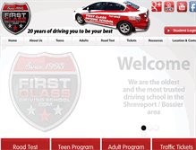 Tablet Screenshot of firstclassdrivingschool.com